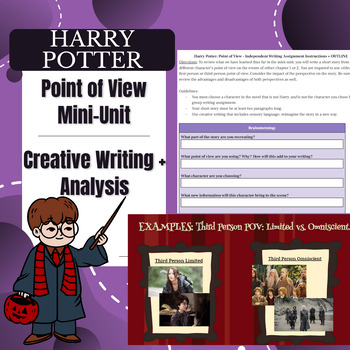 Preview of Harry Potter: Point of View Mini-Unit: Creative Writing + Analysis NO PREP 3 Day