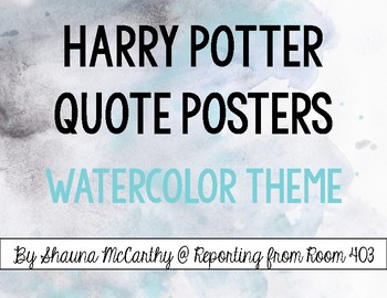 Preview of Harry Potter Quote Posters Pack - Watercolor & Ink Saver!