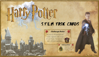 Preview of Harry Potter S.T.E.M Task Cards - Distance Learning