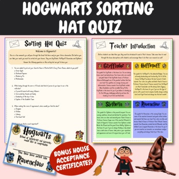 Preview of Harry Potter Sorting Hat Quiz | Harry Potter and the Philosopher's Stone