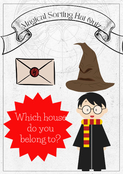 Preview of Harry Potter Sorting Hat Quiz for the Classroom- NO PREP