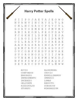 Uitgelezene Harry Potter Spells Word Search by Professor Klutz's Teacher Corner MG-54