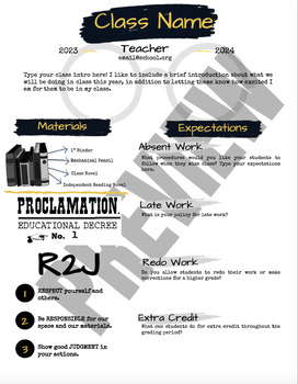 Preview of Harry Potter Syllabus (Editable)