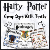 Harry Potter Theme Classroom Decor : Group Signs With Traits