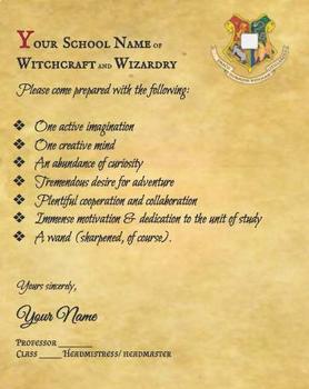 harry potter themed acceptance letter for students by tales from 205