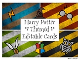 Harry Potter Themed Editable Cards