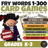 Fry Sight Word Card Games & Activities BUNDLE Words #1-300