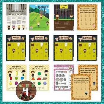 harry potter themed math worksheets by learning4miles tpt