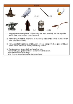 harry potter math teaching resources teachers pay teachers