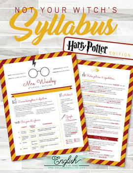 Preview of Harry Potter Themed Syllabus Template #10 (GOOGLE DRAWINGS!)