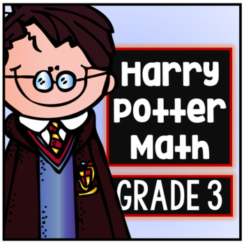 Preview of Harry Potter Third Grade Math Packet Common Core NO PREP