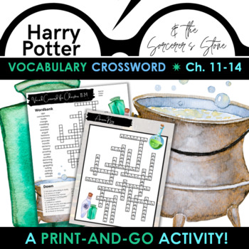 Harry Potter Vocabulary Crossword Puzzle Chapters 11 14 TpT