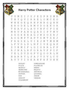 harry potter word search bundle by professor klutz s teacher corner