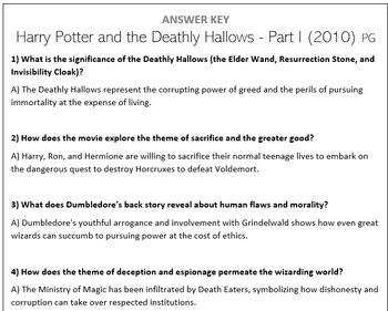 Preview of Harry Potter and the Deathly Hallows Part 1 (2010) - Movie Questions
