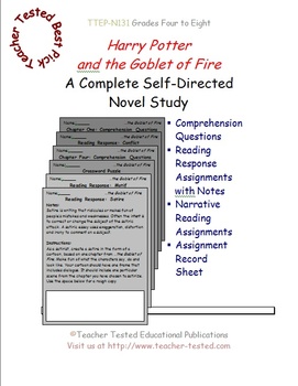 Preview of Harry Potter and the Goblet of Fire: A Complete Novel Study