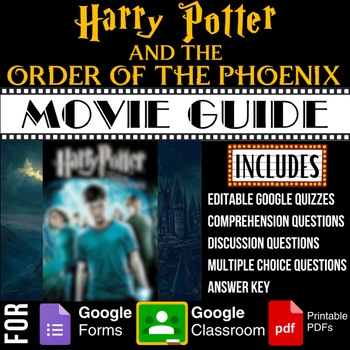 Preview of Harry Potter and the Order of the Phoenix (2007) Movie Guide Google Forms Quiz