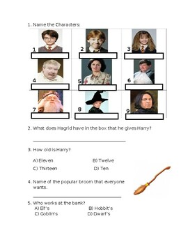 Preview of Harry Potter and the Philosopher's Stone Movie Worksheet