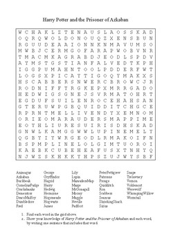 Harry Potter and the Prisoner of Azkaban - Giant Word Search by M Walsh