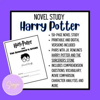 Preview of Harry Potter and the Sorcerer' Stone Novel Study (Printable and Digital Version)