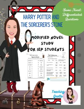 Preview of Harry Potter and the Sorcerer's Stone Modified and Accommodated Novel Study. IEP