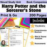 Harry Potter and the Sorcerer's Stone Comprehension Novel 