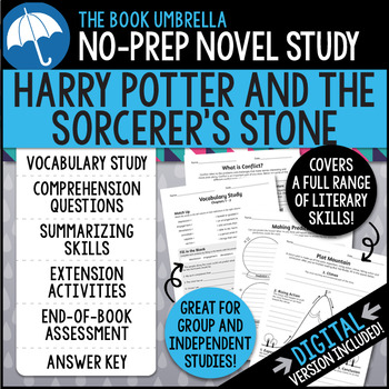 Preview of Harry Potter and the Sorcerer's Stone Novel Study { Print & Digital }