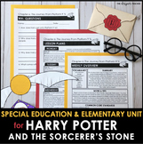 Novel Study for Harry Potter and the Sorcerer's Stone Grad