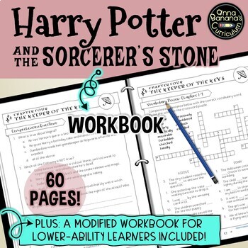 Preview of Harry Potter and the Sorcerer's Stone Workbook: PRINT Novel Study
