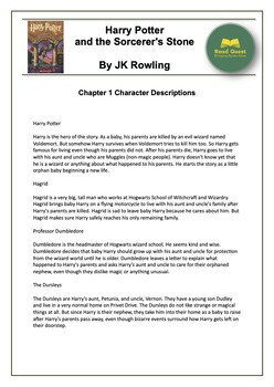 Preview of Harry Potter and the Sorcerer's Stone - book study and activities FREE SAMPLE