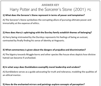 Preview of Harry Potter and the Sorcerers Stone (2001) - Movie Questions