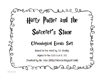 Preview of Harry Potter and the Sorcerer's Stone Chronological Order Sort Freebie