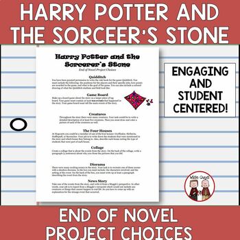 Preview of Harry Potter and the Sorcerers Stone End of Novel Project Activities