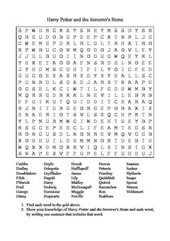 harry potter word search teaching resources teachers pay teachers