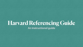 Preview of Harvard Referencing Guide