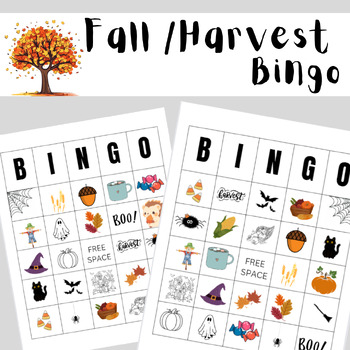 Harvest/ Fall/ Halloween Bingo by Miss Levering in 4th | TPT