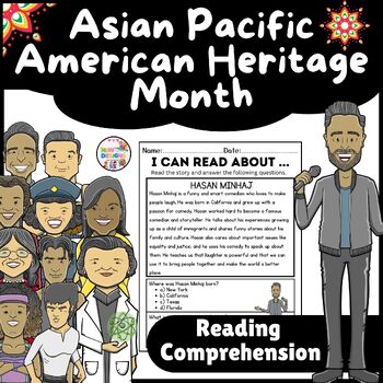 Preview of Hasan Minhaj Reading Comprehension / Asian Pacific American Heritage Month