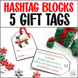 Hashtag Block Christmas Holiday Gift Tag - Easy to Prep!