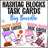 Hashtag Block Task Cards and Tags No Prep STEM Challenges 