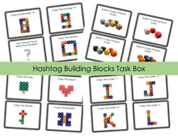 Preview of Hashtag Blocks Task Cards - Expanded Collection (Over 60 Cards)