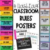 Hashtag Classroom Rules Posters for Classroom Decor