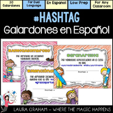 End of the year student awards in Spanish - Hashtags