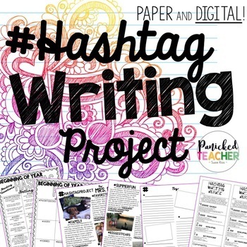 Preview of Digital: Hashtag Writing Project (Digital AND Paper Version!)