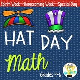 Hat Day Math Homecoming or Spirit Week Activities