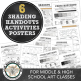 Art Shading Worksheets & Activities for Drawing: Middle Sc