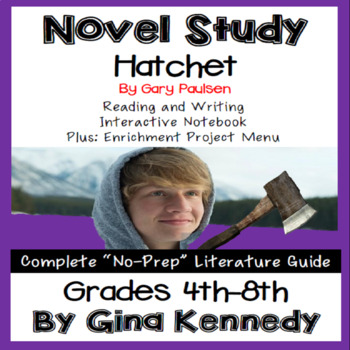 Preview of Hatchet Novel Study & Enrichment Project Menu; Plus Digital Option