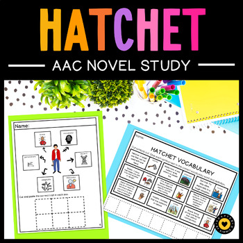 Preview of Hatchet AAC Novel Study for Special Education Book Study with Visual Answers