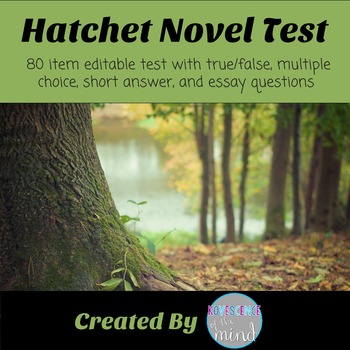 Preview of Hatchet Book Test of 88 Questions with Answers