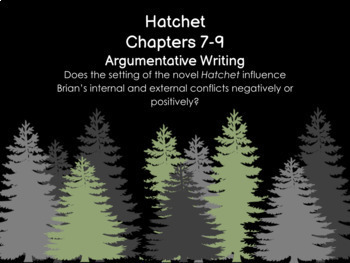 Preview of Hatchet Ch 7-9 Argumentative Writing