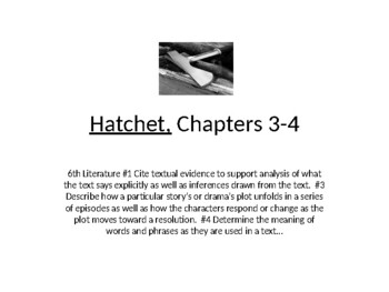 Hatchet Chapter 3 4 Powerpoint For Classroom Discussion Tpt