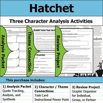 Hatchet Character Worksheets Teaching Resources Tpt